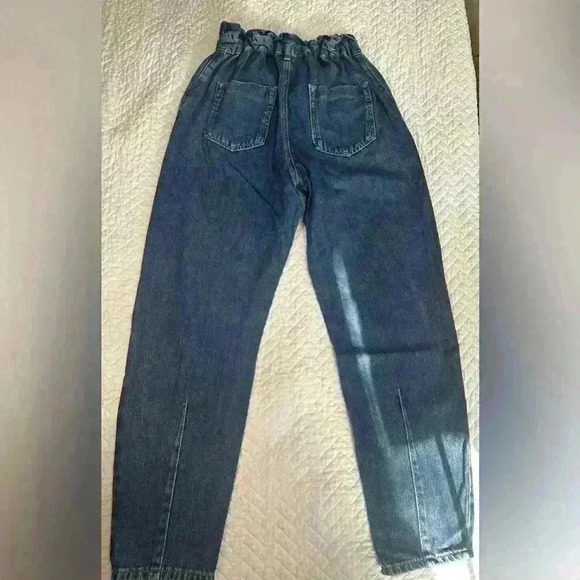 Zara Women's Jeans US 00 Blue 100% Cotton Mom - Picture 3 of 10